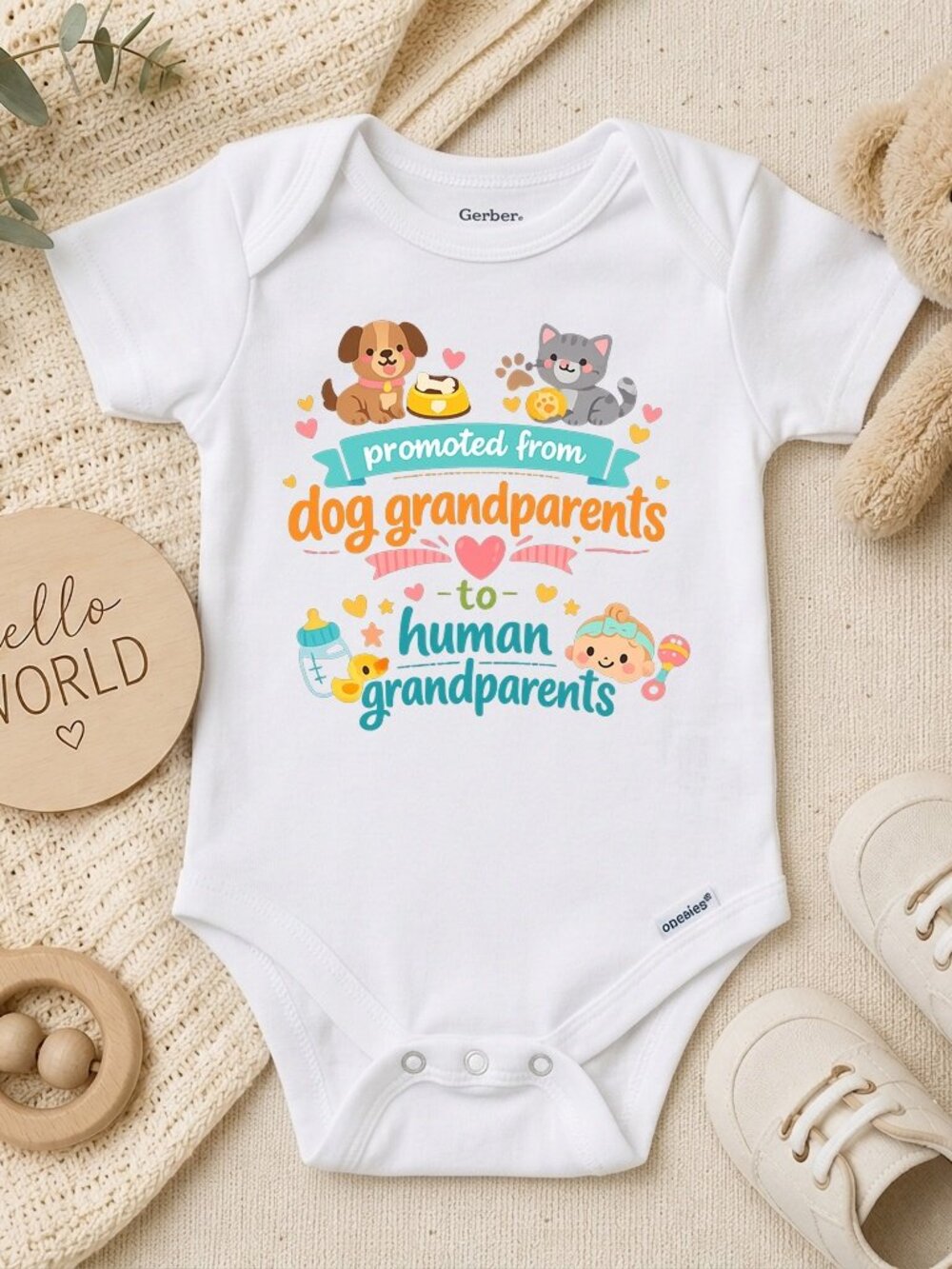 Funny Pregnancy Announcement Natural Baby Gift Bodysuit ONESIE®